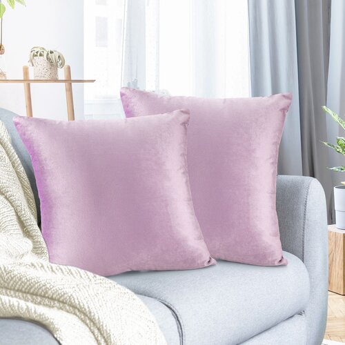 Purple Adel Velvet Decorative Throw Pillow Cover (Set Of 2) 